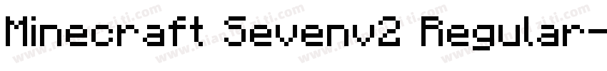 Minecraft Sevenv2 Regular字体转换